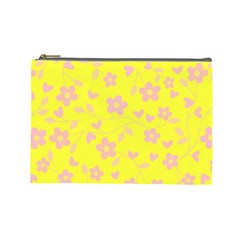 Floral Pattern Cosmetic Bag (large)  by Valentinaart
