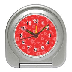 Floral Pattern Travel Alarm Clocks by Valentinaart