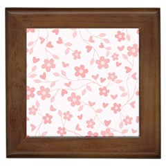 Floral Pattern Framed Tiles