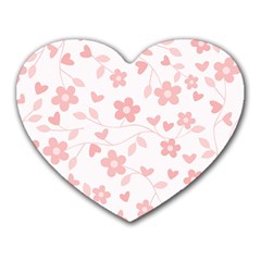 Floral Pattern Heart Mousepads