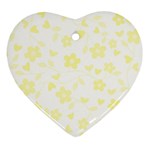 Floral pattern Heart Ornament (Two Sides) Front