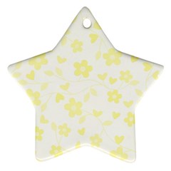 Floral Pattern Star Ornament (two Sides) by Valentinaart