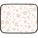 Floral pattern Double Sided Fleece Blanket (Mini)  35 x27  Blanket Back