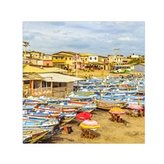 Engabao Beach At Guayas District Ecuador Small Satin Scarf (Square) 