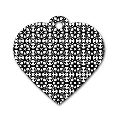 Pattern Dog Tag Heart (one Side) by Valentinaart