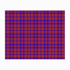 Pattern Plaid Geometric Red Blue Small Glasses Cloth (2-side) by Simbadda