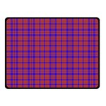 Pattern Plaid Geometric Red Blue Double Sided Fleece Blanket (Small)  45 x34  Blanket Back