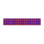 Pattern Plaid Geometric Red Blue Flano Scarf (Mini) Back