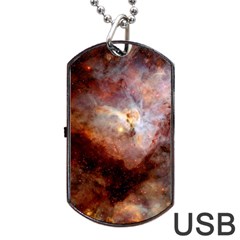 Carina Nebula Dog Tag Usb Flash (two Sides) by SpaceShop