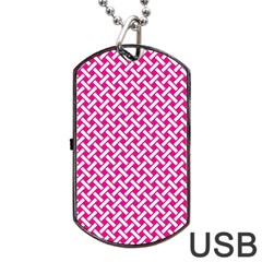 Pattern Dog Tag Usb Flash (one Side) by Valentinaart