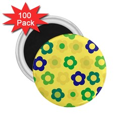 Floral Pattern 2 25  Magnets (100 Pack) 