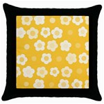 Floral pattern Throw Pillow Case (Black) Front