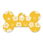 Floral pattern Dog Tag Bone (One Side) Front