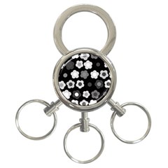 Floral Pattern 3-ring Key Chains