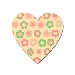 Floral pattern Heart Magnet