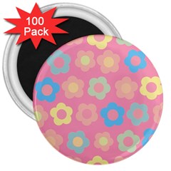 Floral Pattern 3  Magnets (100 Pack)