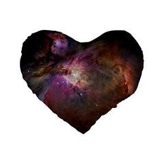 Orion Nebula Standard 16  Premium Heart Shape Cushions by SpaceShop