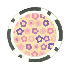 Floral Pattern Poker Chip Card Guard by Valentinaart