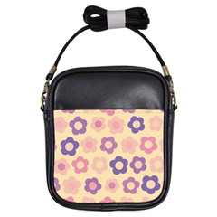 Floral Pattern Girls Sling Bags by Valentinaart