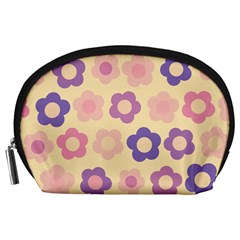 Floral Pattern Accessory Pouches (large)  by Valentinaart