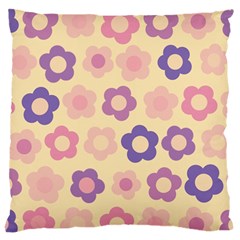 Floral Pattern Large Flano Cushion Case (two Sides) by Valentinaart