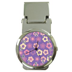 Floral Pattern Money Clip Watches by Valentinaart