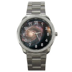 Whirlpool Galaxy And Companion Sport Metal Watch by SpaceShop
