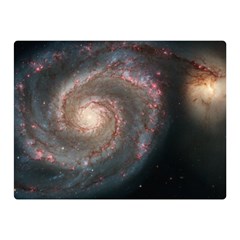 Whirlpool Galaxy And Companion Double Sided Flano Blanket (mini)  by SpaceShop