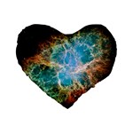 Crab Nebula Standard 16  Premium Flano Heart Shape Cushions Front