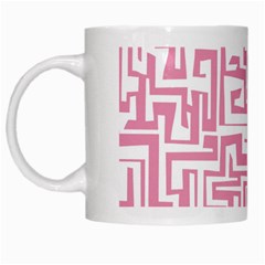 Pink Pattern White Mugs by Valentinaart