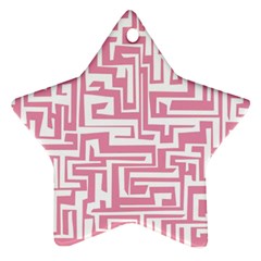 Pink Pattern Star Ornament (two Sides) by Valentinaart