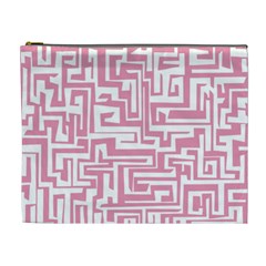 Pink Pattern Cosmetic Bag (xl) by Valentinaart