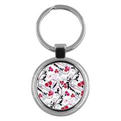 Floral Pattern Key Chains (round)  by Valentinaart