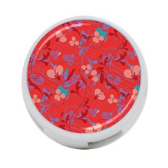 Floral Pattern 4-port Usb Hub (two Sides)  by Valentinaart