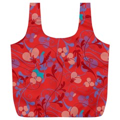 Floral Pattern Full Print Recycle Bags (l) 