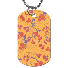 Floral Pattern Dog Tag (two Sides)