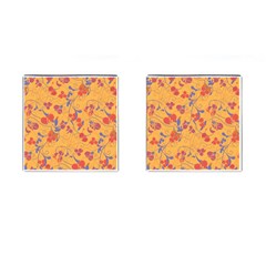 Floral Pattern Cufflinks (square)