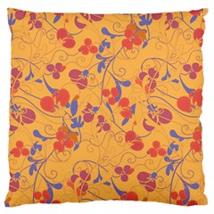 Floral Pattern Large Flano Cushion Case (one Side) by Valentinaart