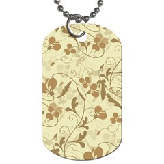 Floral Pattern Dog Tag (two Sides) by Valentinaart