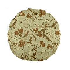 Floral Pattern Standard 15  Premium Round Cushions by Valentinaart