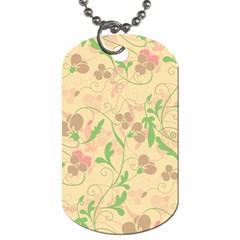 Floral Pattern Dog Tag (two Sides) by Valentinaart