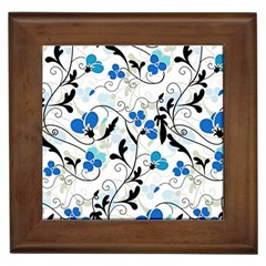 Floral Pattern Framed Tiles by Valentinaart