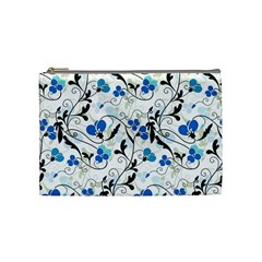 Floral Pattern Cosmetic Bag (medium)  by Valentinaart