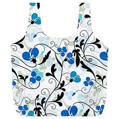 Floral Pattern Full Print Recycle Bags (l)  by Valentinaart