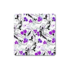 Floral Pattern Square Magnet