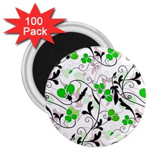 Floral Pattern 2 25  Magnets (100 Pack)  by Valentinaart