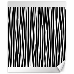 Zebra Pattern Canvas 11  X 14   by Valentinaart