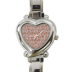 Nature Collage Print Heart Italian Charm Watch by dflcprints