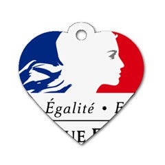 Symbol Of The French Government Dog Tag Heart (one Side) by abbeyz71