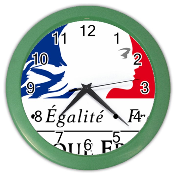 Symbol of the French Government Color Wall Clocks